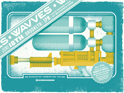 Wavves Poster gig poster illustration poster screen print summer super soaker