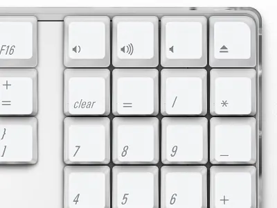 Old Mac Keyboard Num Pad keyboard mac num numbers old pad plastic realistic