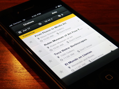 Happening black grey mobile photo ui yellow