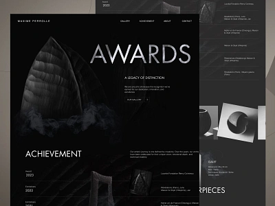 MP - Luxury Elegant Awards Portfolio Achievement Website Design achievement aesthetic awards page branding company profile decoration elegant furniture futuristic landing page luxury minimalist modern portfolio website ui ux web design website website design wood art