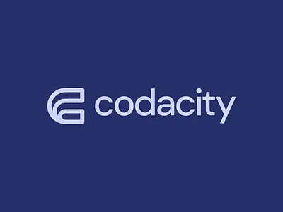 Codacity – Logo Design blue branding c c letter code design flat geometrical logo minimal minimalism minimalist saas