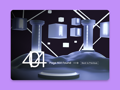 DailyUI Day 8 - 404 Not Found 3d animation app dailyui design illustration motion graphics ui ux