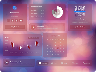 Financial Component - Ui Kit appdesign casestudy dribbble dribbbleinvitation interactiondesign mobileapp prototype responsivedesign uikit uiux uiuxdesign userexperience userinterface webdesign