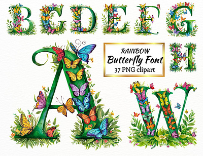 Butterfly Colorful Alphabet