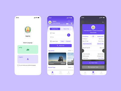 TNSTC App Redesign figmadesign mobileappdesign tnstc ui ux