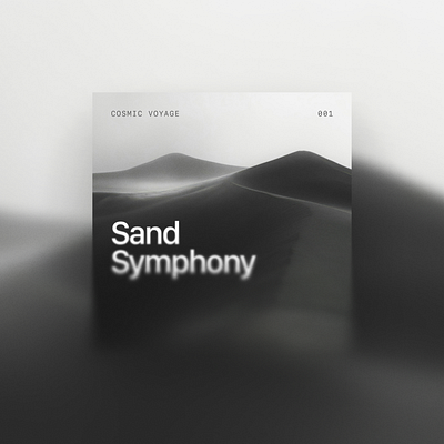 Cosmic Voyage 001 — Sand Symphony album cover black white dark desert design dune minimal sand