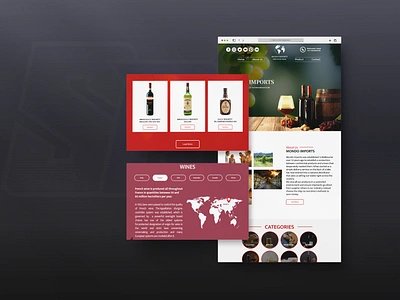 Wine Website UI Design ui