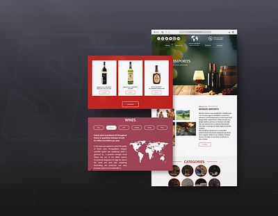 Wine Website UI Design ui