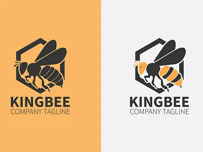 King Bee Logo Design 3d branding graphic design logo