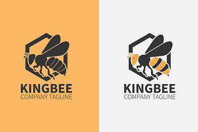 King Bee Logo Design 3d branding graphic design logo