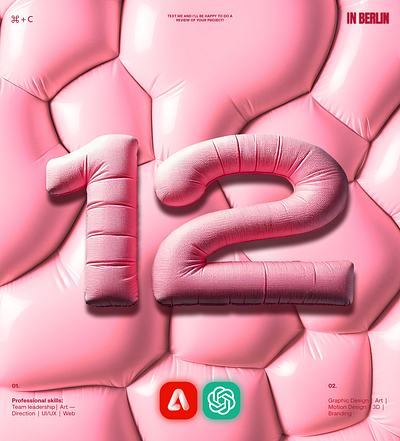 12 year design 3d ai figma firefly graphic design poster typography