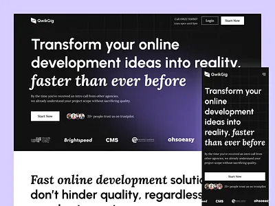 Website design for online development agency agency agency design clean clean minimalist landing page design development agency digital agency homepage for agency landing page landing page for agency minimal minimalist online development online development agency ui uiux uiuxdesigner user interface ux website