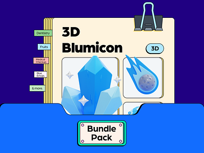 Blumicon 3D Bundle Pack 3d 3d illustration blue branding dentist design design asset emoji graphic design icon iconscout illustration medical ui usecase