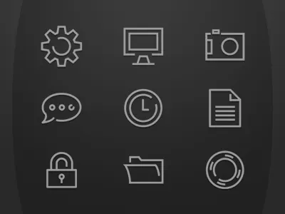 Mono Icons glyph icon iconmoon line mono pictogram shape simple vector