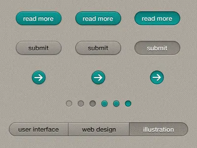 Button styles button filter indicator portfolio turquoise ui web