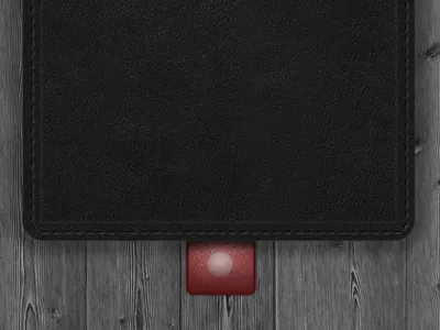 Leather Tab cliche leather stitch tab wood