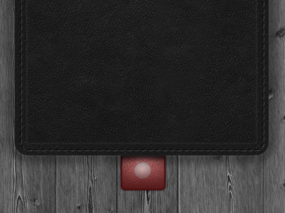 Leather Tab cliche leather stitch tab wood