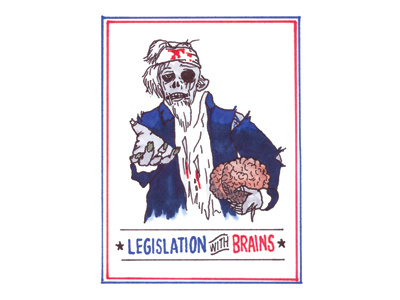 Zombie illustration markers politics sketch uncle sam zombie