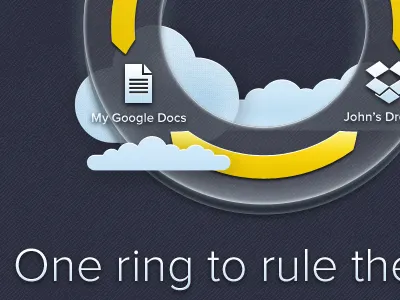 One Ring, now with 3D clouds dropbox pictos proxima nova
