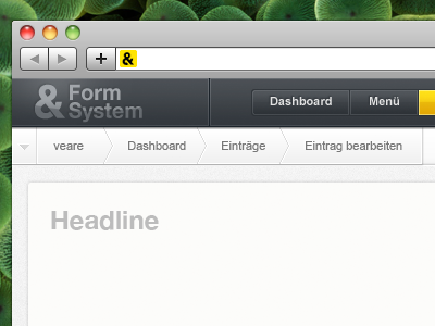 Form&System Breadcrumbs [alt.] buttons cms formandsystem gui interface ui