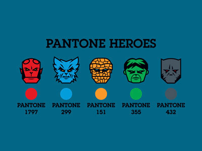 Pantone Heroes design t shirt