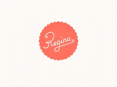 Regina Casaleggio Logo brand coral hand lettering logo
