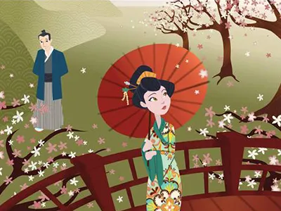 Cherry Blossom Festival illustration vector