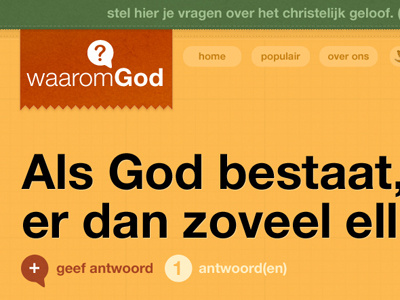 Waarom God? dutch god grid helvetica logo question texture