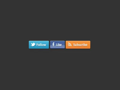 HTML Social Buttons css facebook footer html rss social twitter