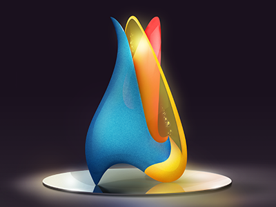 Glass Flame glass illustrator photoshop shiny