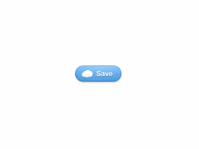 Save Button blue button cloud
