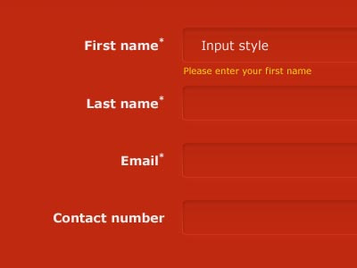 Shell Form Input Styles event field form input red shell