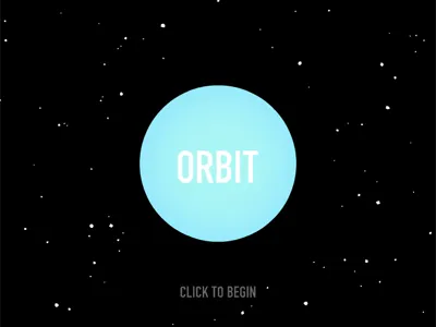 Orbit Title Screen game intro space