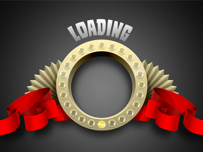 Loading Game (Animated draft) animated animated gif black bulb game gif gold lights loading red ribbon sign vegas