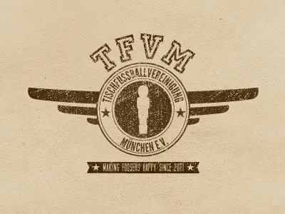 Logo5 brown foosball grunge logo sports table soccer