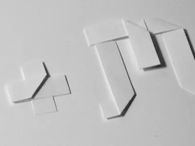 + M paper folding font letters origami paper folding