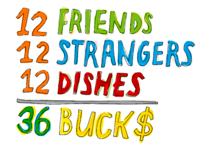12 Dinner hand illustration