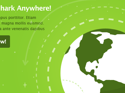Anywhere Brand arrow dotted lines earth green space