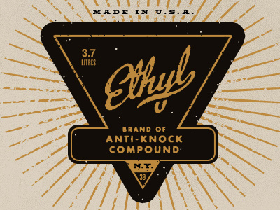 Ethyl Anti-Knock Compound creme futura knockout lhf mikes block metroscript orange vintage