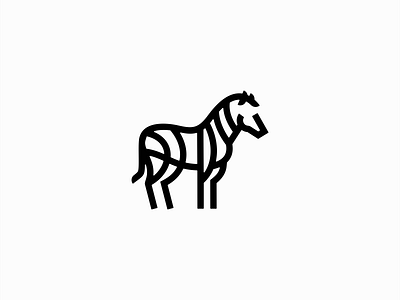 Minimalist Zebra Logo abstract africa animal branding design emblem icon illustration logo mark minimalist nature simple stripes vector wildlife zebra zoo