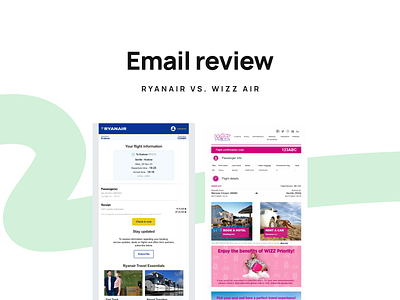 Email review Ryanair vs. Wizz Air design email email builder email campaign email design email marketing email newsletter email review email templates email tips marketing web design