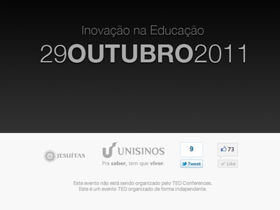 TEDx Unisinos landing page tedx event