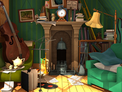 Roger's Room Disney Classics 3d disney 3d disney scene classic disney classic scene oasim pixelophy scenes weekly seen