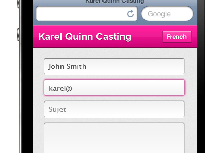 Karel Quinn form iphone ui