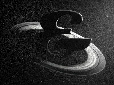 Ampersaturn ampersand black saturn texture white