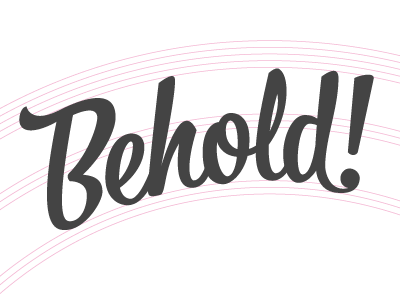 logo Behold! behold black custom guides identity illustrator logo script white