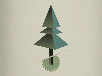 Triangle Tree forest saw tree triangle