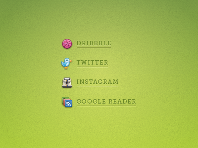 Blog Icons camera dribbble google icons illustrator instagram reader rss share texture twitter vector