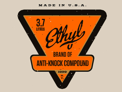 Ethyl Anti-Knock Compound v2 black gold lhf mikes block metroscript orange tungsten