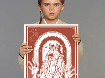 Try to For-get with Jar-get! cartoon character drawing illustration limited screen silk yeti zombie